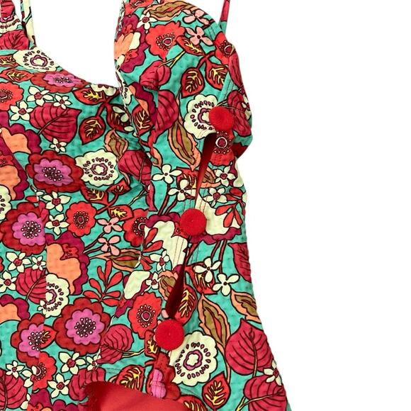 Robin Piccone Bibi Side-Cut Out Floral One-Piece Swimsuit 4 Small - Picture 4 of 7